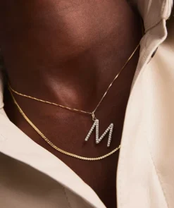 Necklaces<Mejuri Lab Grown Diamond Oversized Letter Charm