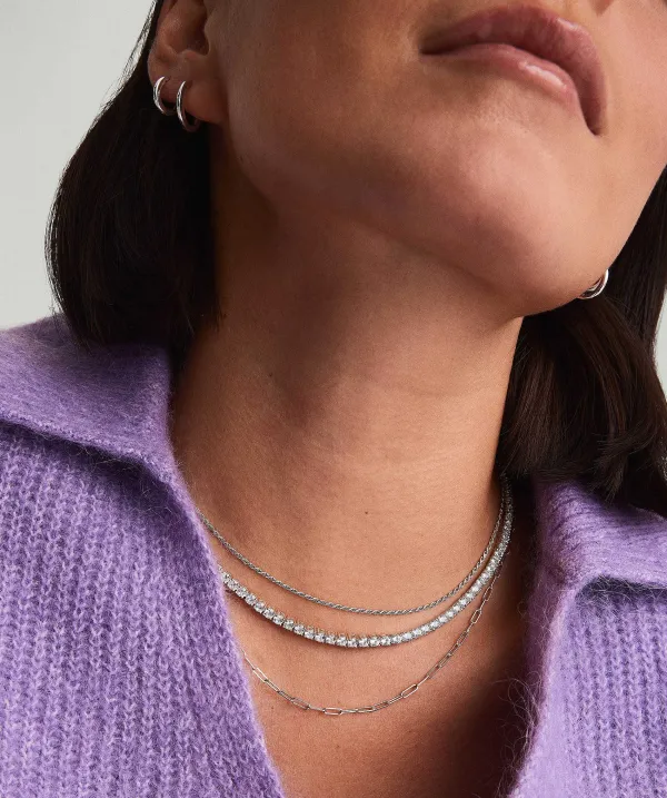 Necklaces<Mejuri Lab Grown Sapphire Tennis Necklace