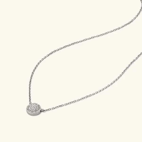 Necklaces<Mejuri Large Pav Diamond Round Necklace