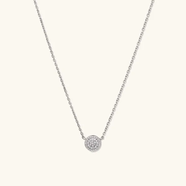 Necklaces<Mejuri Large Pav Diamond Round Necklace