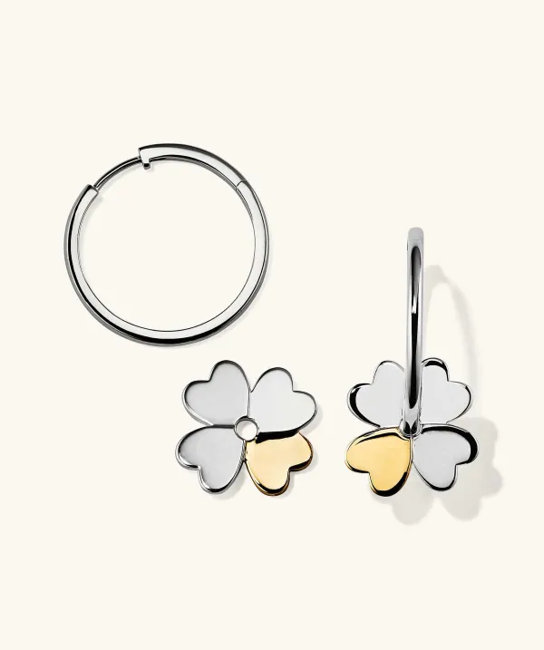 Earrings<Mejuri X Ganni Clover Convertible Hoops