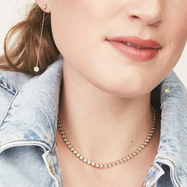 Earrings<Mejuri Micro-Pav Diamond Rivi Re Earrings