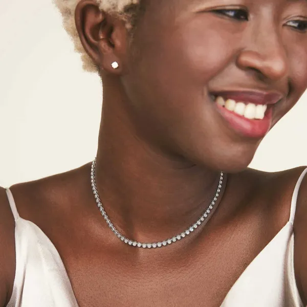 Necklaces<Mejuri Micro-Pav Diamond Rivi Re Choker