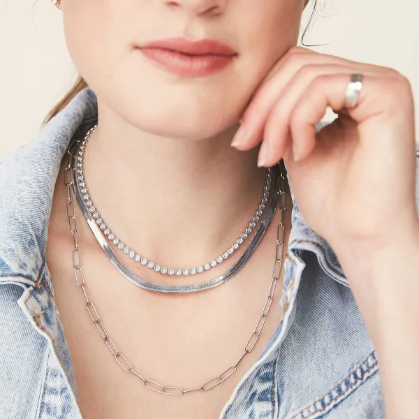 Necklaces<Mejuri Micro-Pav Diamond Rivi Re Choker