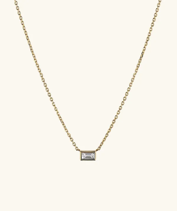 Necklaces<Mejuri Mini Baguette Diamond Necklace