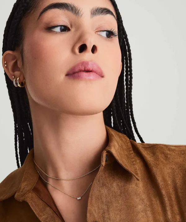 Necklaces<Mejuri Mini Baguette Diamond Necklace