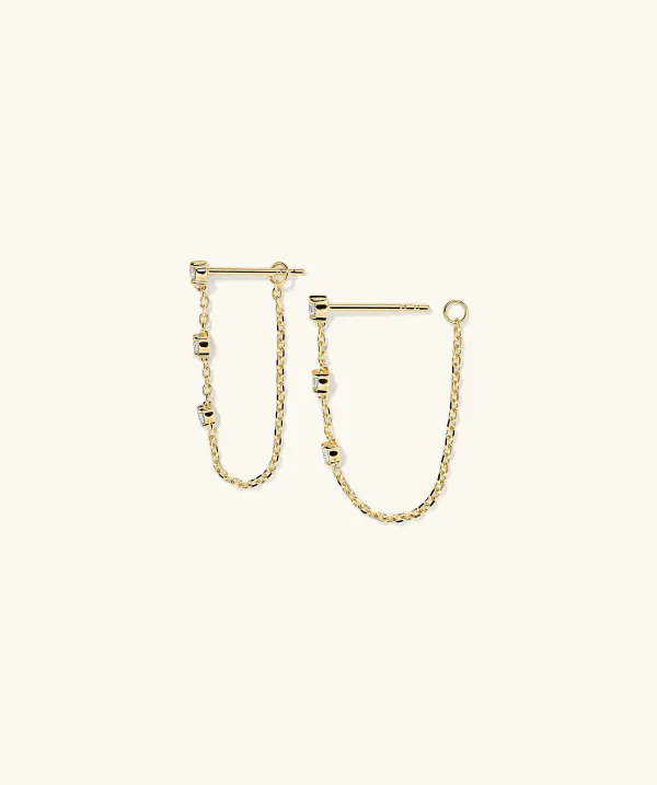Earrings<Mejuri Mini Diamond Chain Studs