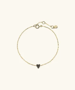 Bracelets<Mejuri Mini Heart Pav Diamond Bracelet