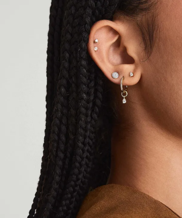 Earrings<Mejuri Mini Pear Diamond Stud