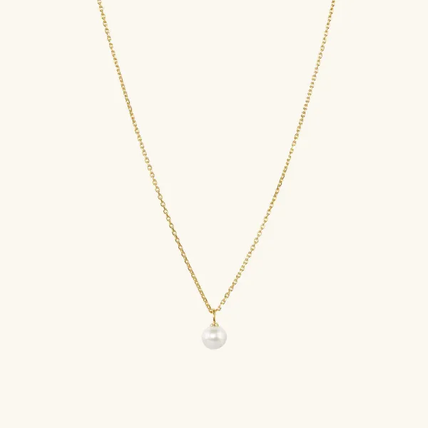 Necklaces<Mejuri Mini Pearl Pendant Necklace
