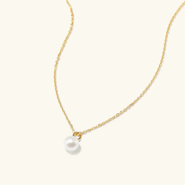Necklaces<Mejuri Mini Pearl Pendant Necklace
