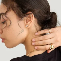 Earrings<Mejuri Mini Pearl Topaz Climber Studs