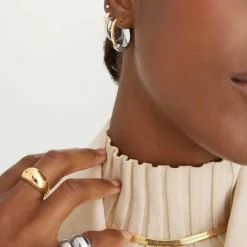 Earrings<Mejuri Mixed Large Tube Hoops