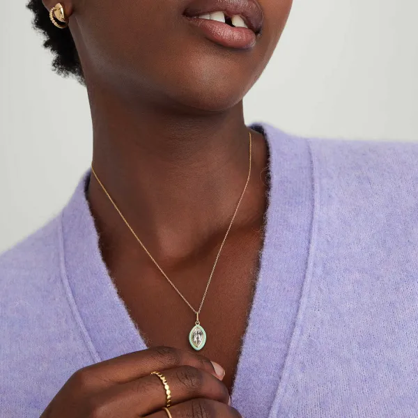 Necklaces<Mejuri Mosaic Enamel Marquise Pendant