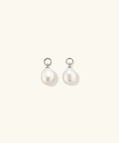 Earrings<Mejuri Organic Pearl Hoop Charms