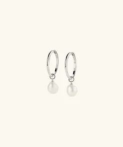 Earrings<Mejuri Organic Pearl Hoop Charms