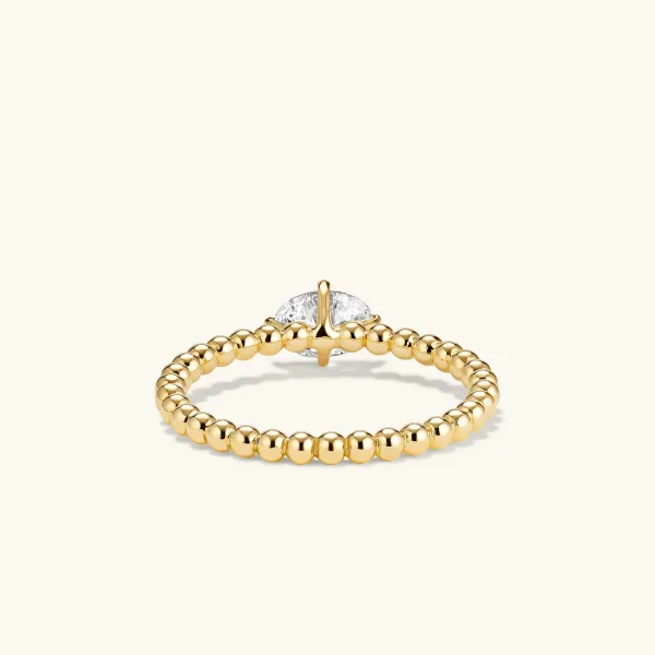 Rings<Mejuri Oval Diamond Bold Beaded Ring