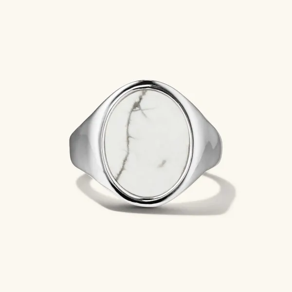 Rings<Mejuri Oval Gemstone Signet Ring