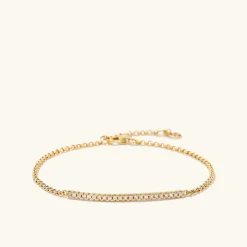 Bracelets<Mejuri Pav Diamond Bar Bracelet