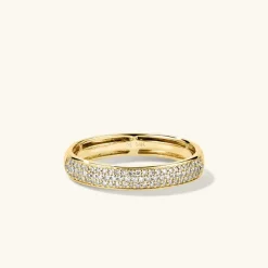 Rings<Mejuri Pav Diamond Bold Half Eternity Ring
