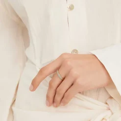 Rings<Mejuri Pav Diamond Bold Half Eternity Ring