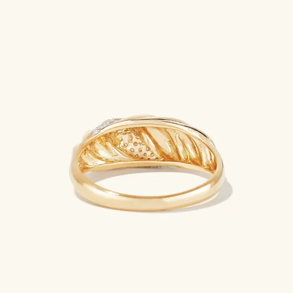 Rings<Mejuri Pav Diamond Croissant D Me Ring