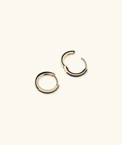 Earrings<Mejuri Pav Diamond Huggie Hoops
