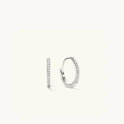 Earrings<Mejuri Pav Diamond Huggie Hoops