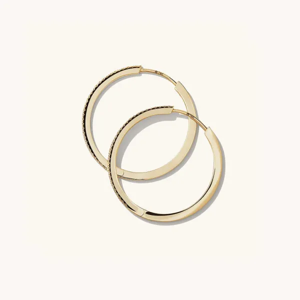 Earrings<Mejuri Pav Diamond Large Hoops