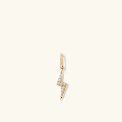 Necklaces<Mejuri Pav Diamond Lightning Bolt Charm