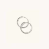 Earrings<Mejuri Pav Diamond Medium Hoops