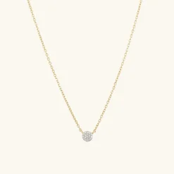 Necklaces<Mejuri Pav Diamond Round Necklace
