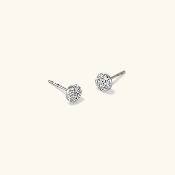Earrings<Mejuri Pav Diamond Round Studs