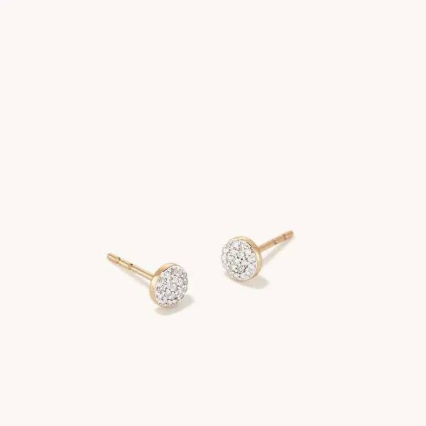 Earrings<Mejuri Pav Diamond Round Studs