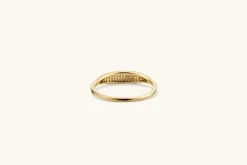 Rings<Mejuri Pav Diamond Slim Signet