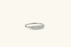 Rings<Mejuri Pav Diamond Slim Signet