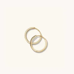 Earrings<Mejuri Pav Diamond Small Hoops