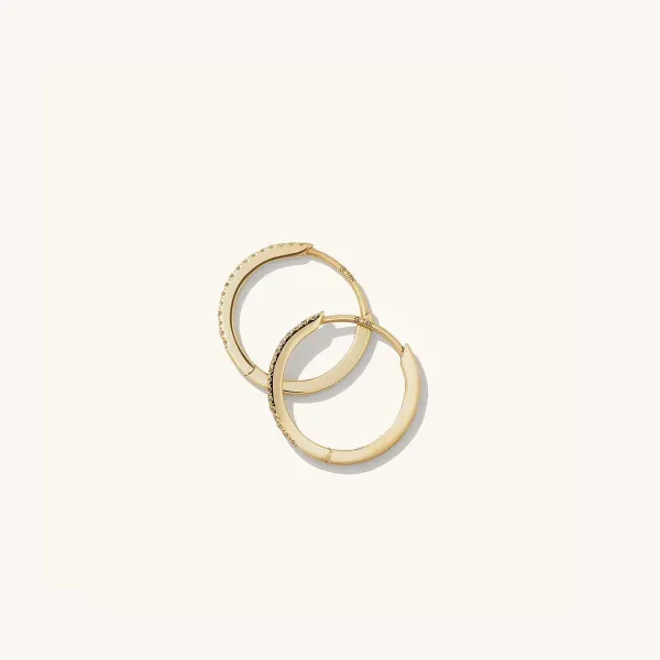 Earrings<Mejuri Pav Diamond Small Hoops