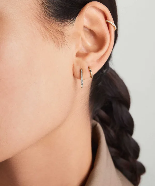 Earrings<Mejuri Pav Diamond Small U Hoops