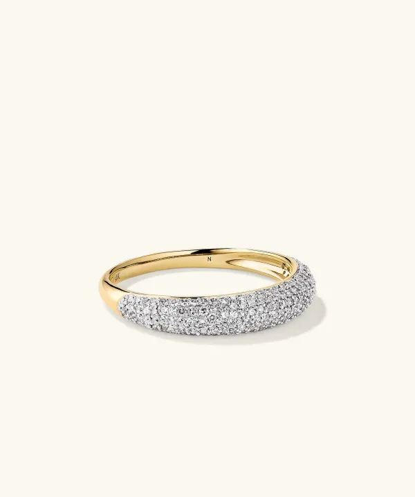 Rings<Mejuri Pav Diamond Thin D Me Ring