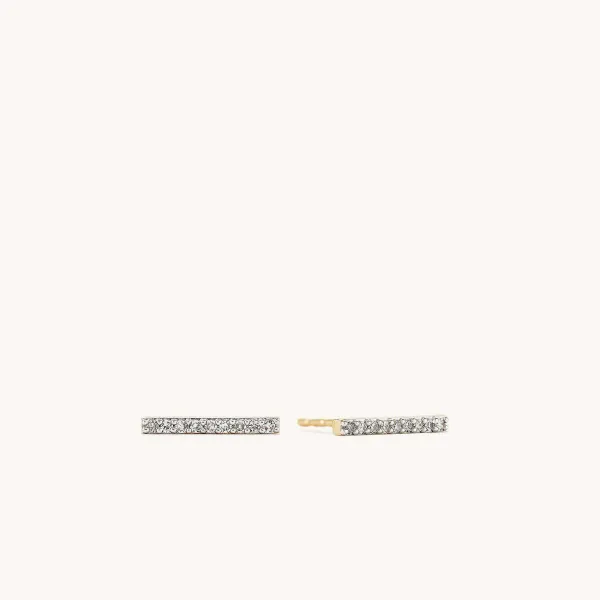 Earrings<Mejuri Pav Diamonds Long Bar Studs
