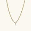 Necklaces<Mejuri Pear Diamond Curb Chain Necklace