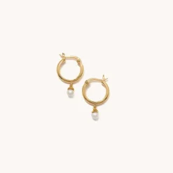 Earrings<Mejuri Pearl Hoops