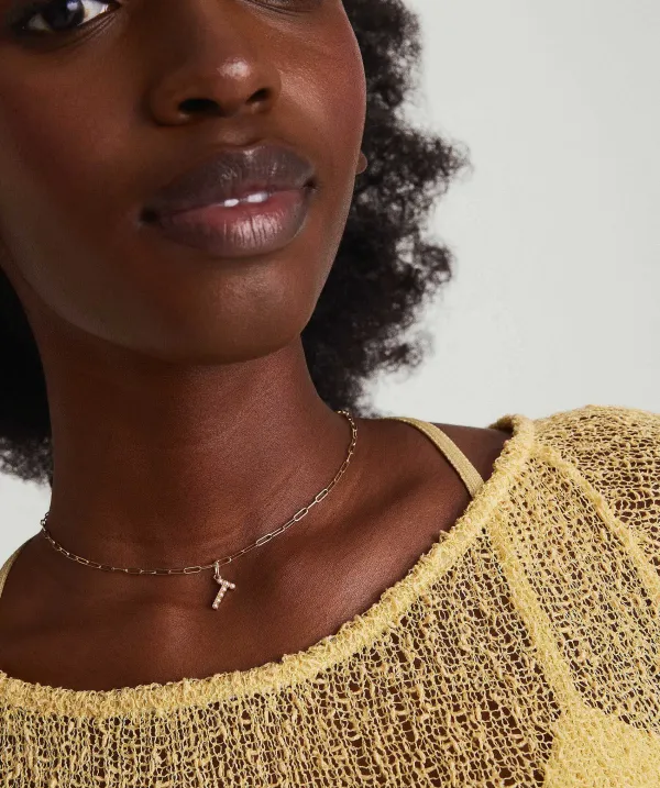 Necklaces<Mejuri Pearl Letter Charm