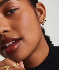 Earrings<Mejuri Pleated Huggie U Hoop