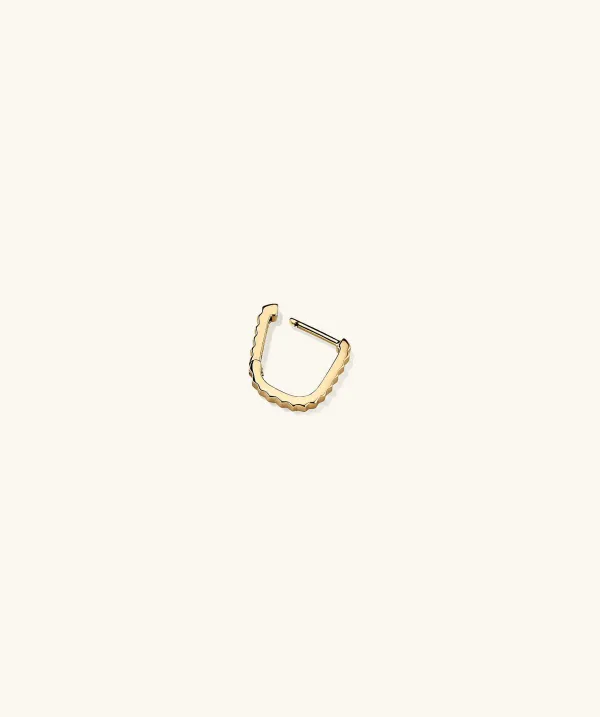 Earrings<Mejuri Pleated Huggie U Hoop