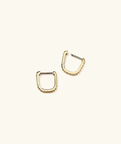 Earrings<Mejuri Pleated Huggie U Hoops