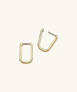 Earrings<Mejuri Pleated Medium U Hoops