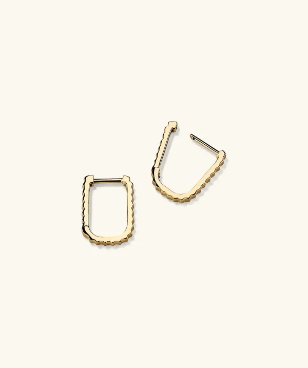 Earrings<Mejuri Pleated Small U Hoops