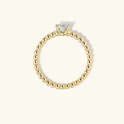 Rings<Mejuri Princess Cut Diamond Bold Beaded Ring